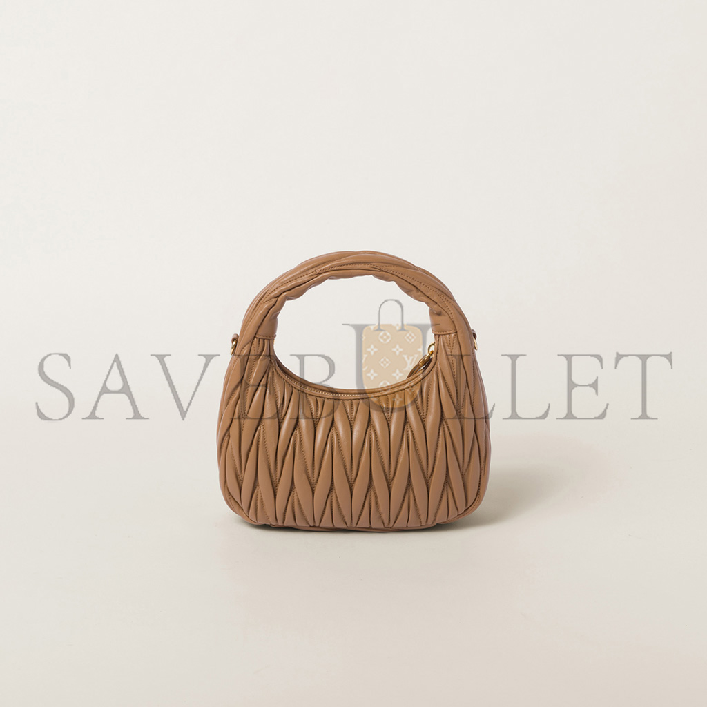 M1v M1v wander matelassÉ nappa leather hobo bag 5bc125 (20*17*6cm)
